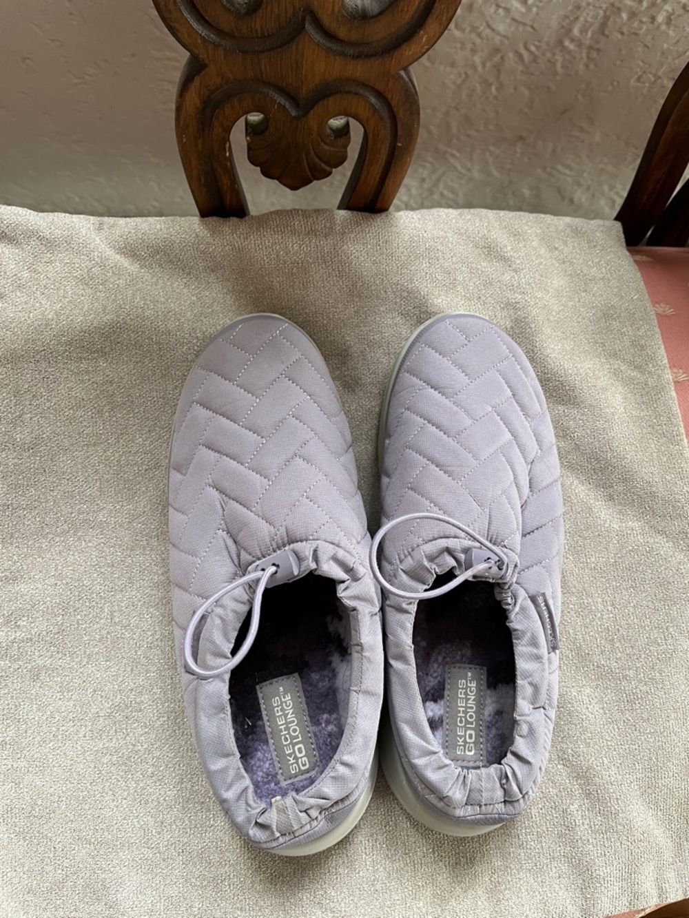 Skechers Go Lounge  Quilted Slip-On Loafers in Lilac